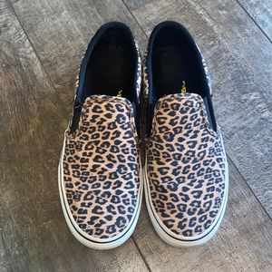 VANS Leopard Print Slip On size 9.5